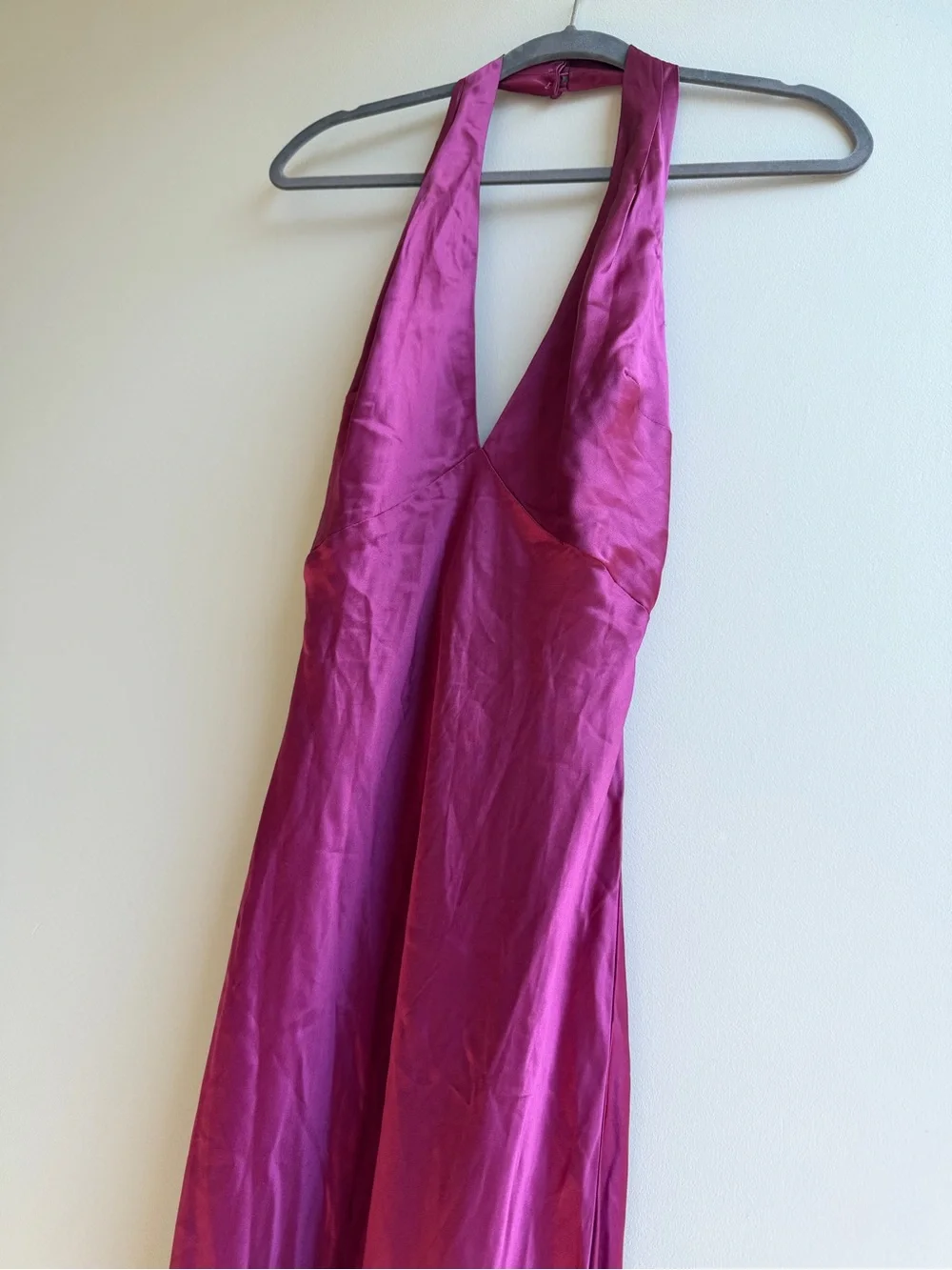 NWT NEW Reformation Daniela Silk Dress | Hibiscus Pink Magenta | US 6 - Picture 13 of 17